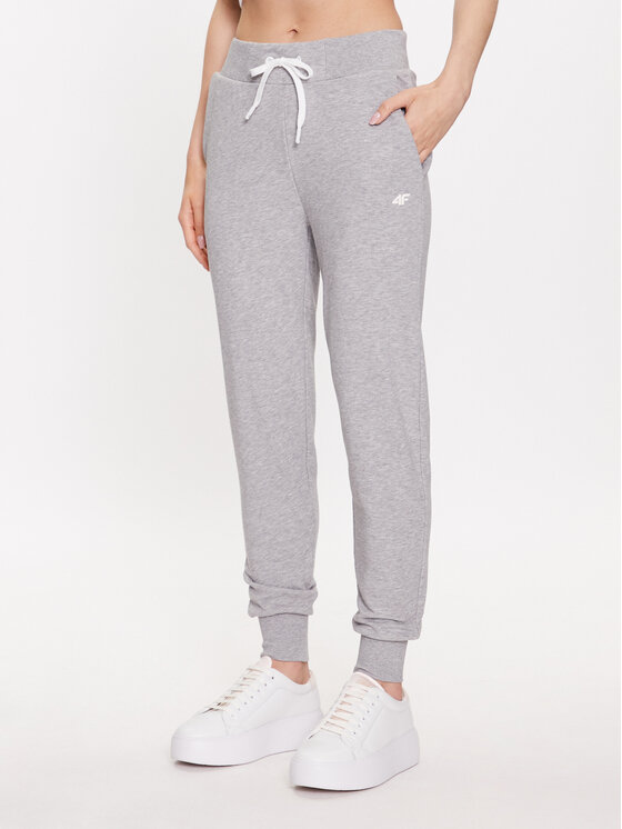 4F 4F Παντελόνι φόρμας 4FSS23TTROF229 Γκρι Regular Fit