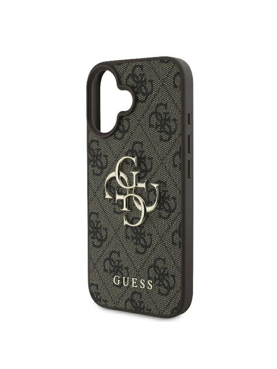 Guess Guess Etui na telefon iPhone 16 Brązowy