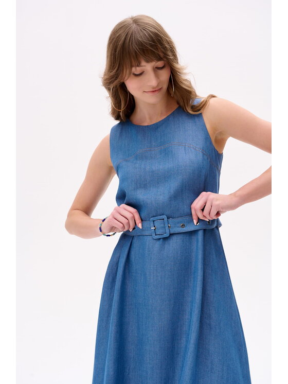 blue shadow blue shadow Sukienka codzienna Viviana Niebieski Regular Fit