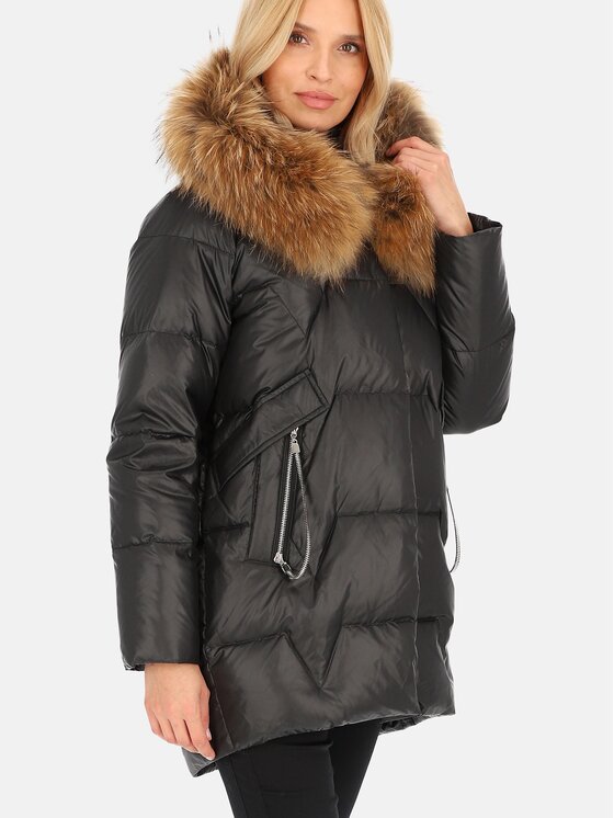 Perso Perso Dámská bunda BLH241006FR Černá Regular Fit