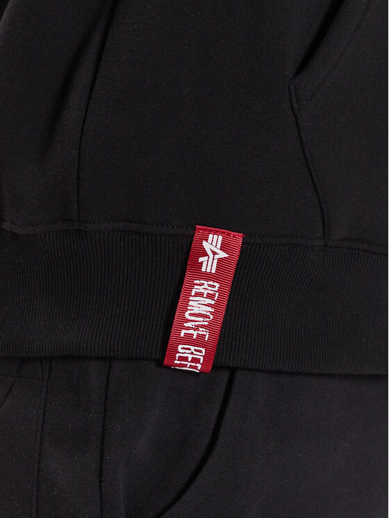 Alpha Industries Alpha Industries Μπλούζα Basic Zip 118342 Μαύρο Regular Fit