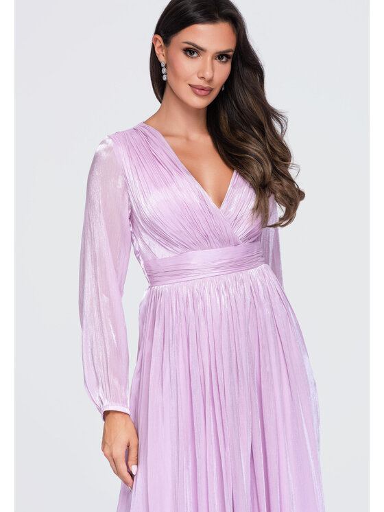 Ombre Ombre Sukienka wieczorowa LA-OM-DLR418 Fioletowy Regular Fit