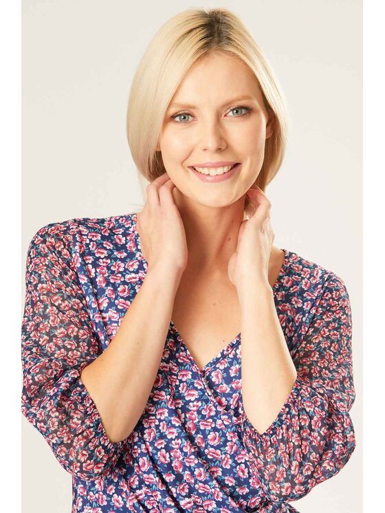 QUIOSQUE QUIOSQUE Halenka POPIK BLOUSE Tmavomodrá Regular Fit