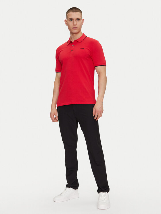 HUGO HUGO Polo Dinoso222 50467344 Czerwony Slim Fit