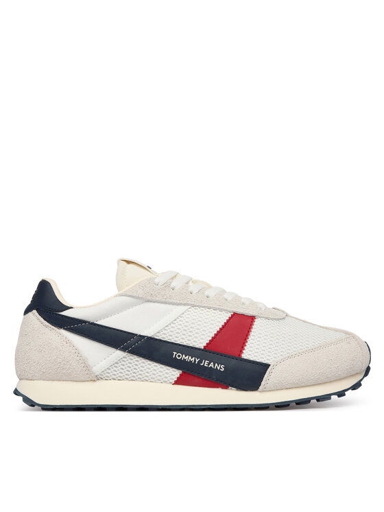Tommy Jeans Tommy Jeans Sneakersy Retro Runner Archive Open Mesh EM0EM01715 Biela