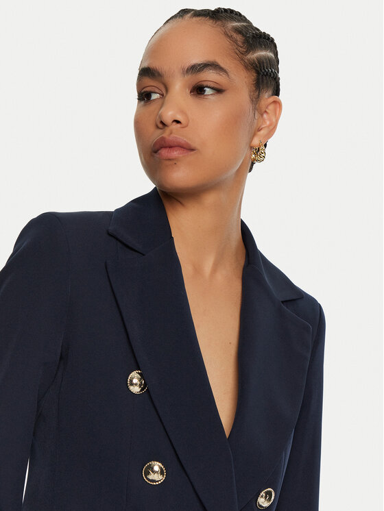 Maryley Maryley Marynarka 24IB139/43BL Granatowy Regular Fit