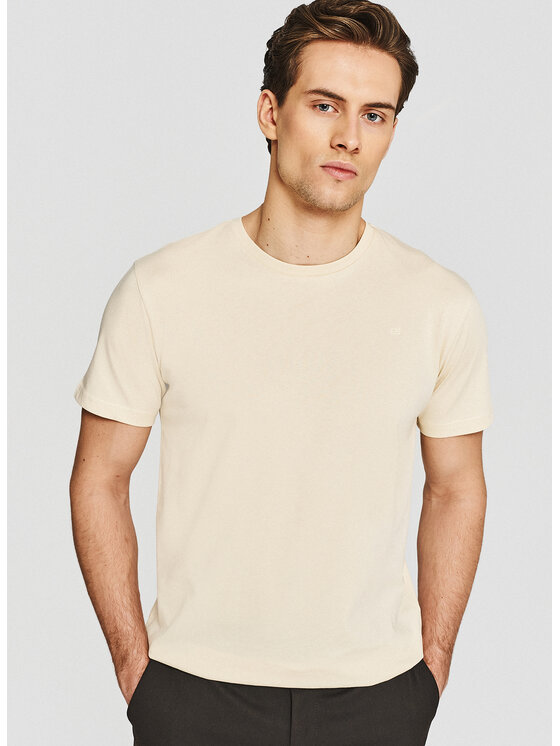 Pako Lorente Pako Lorente T-Shirt P26SF-TT-005 Beżowy Regular Fit