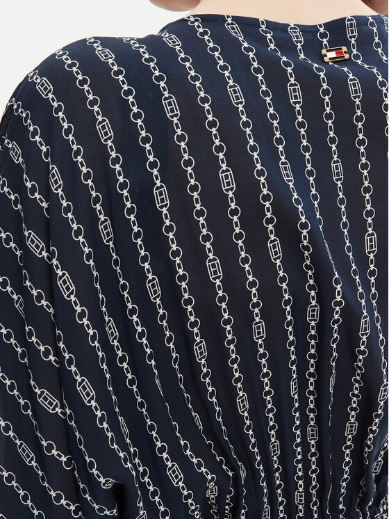 Tommy Hilfiger Tommy Hilfiger Kimonó UW0UW05960 Sötétkék Relaxed Fit