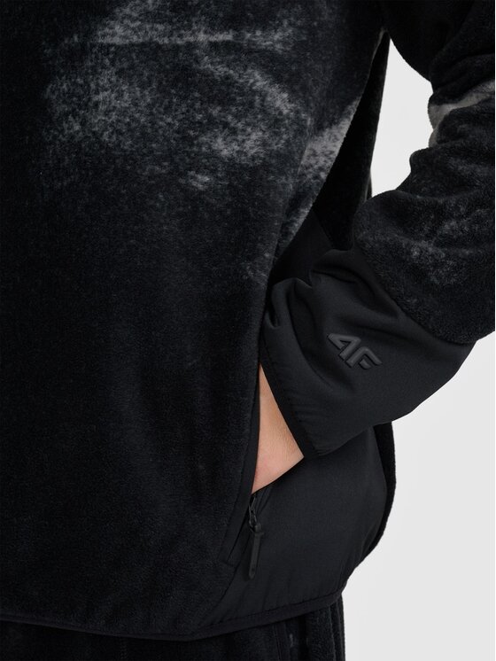 4F 4F Felpa di pile 4FRAW25TFLEM462-20A Nero Loose Fit