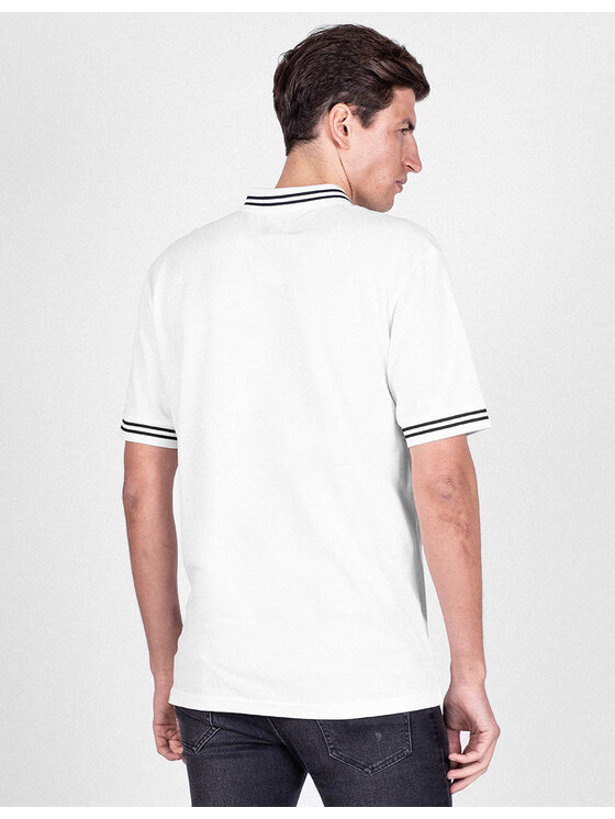 Les Hommes Les Hommes Polokošile UIT501 730U | LHU Gang Bílá Regular Fit