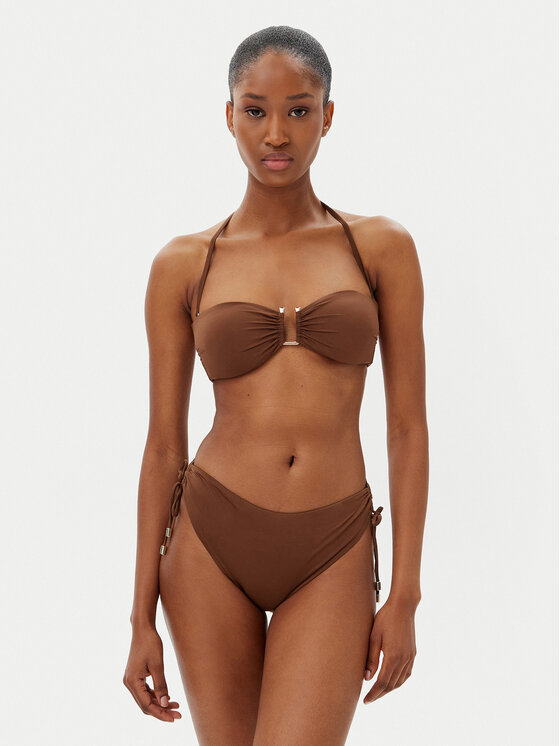 Max Mara Beachwear Max Mara Beachwear Góra od bikini Amelia 2516821199 Brązowy