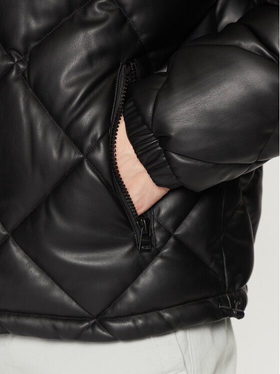 HUGO HUGO Kurtka z imitacji skóry Borin2441 50524237 Czarny Slim Fit