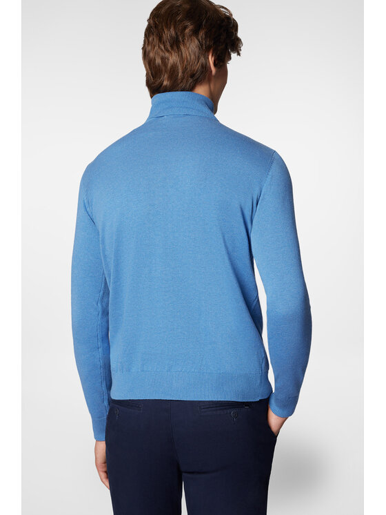 Próchnik Próchnik Golf Golf Błękitny Bawełniany PM5 SW073224000028 Niebieski Slim Fit