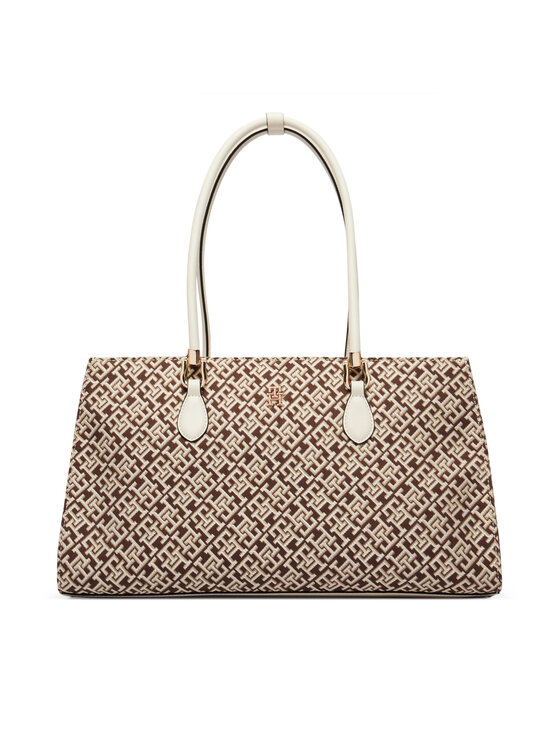 Tommy Hilfiger Tommy Hilfiger Τσάντα Th Grace Satchel Jacquard AW0AW18754 Καφέ