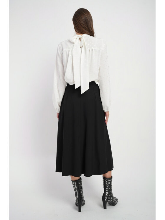 CLICK CLICK Φούστα midi 50-713 Μαύρο Casual Fit