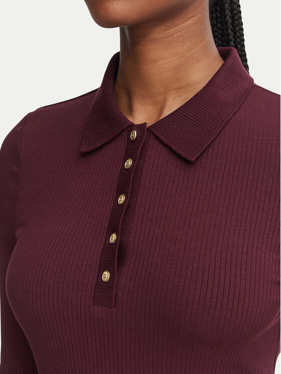 Tommy Hilfiger Tommy Hilfiger Polo särk WW0WW51731 Bordoopunane Slim Fit