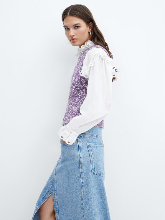 Mango Mango Sweater Novita 57035793 Lila Regular Fit