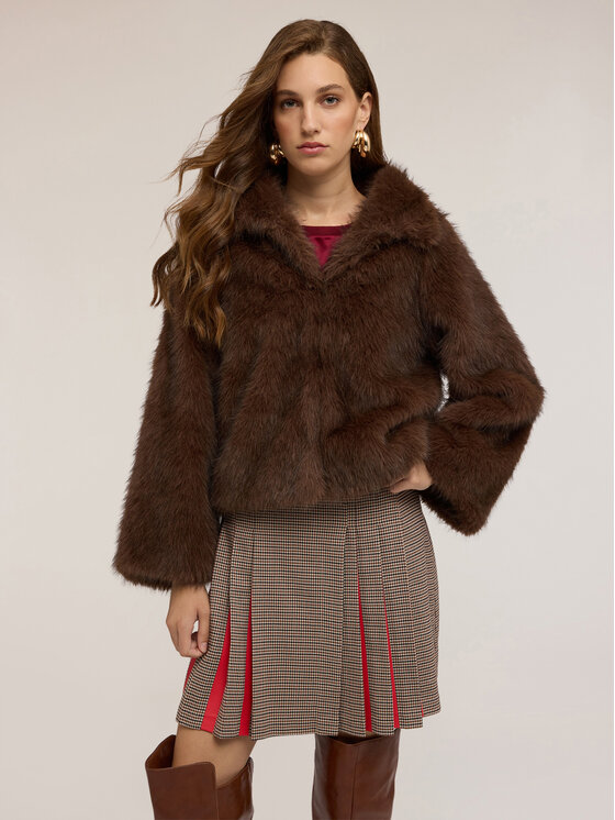 Motivi Motivi Pelliccia 8054W000065N022 Marrone Over Fit