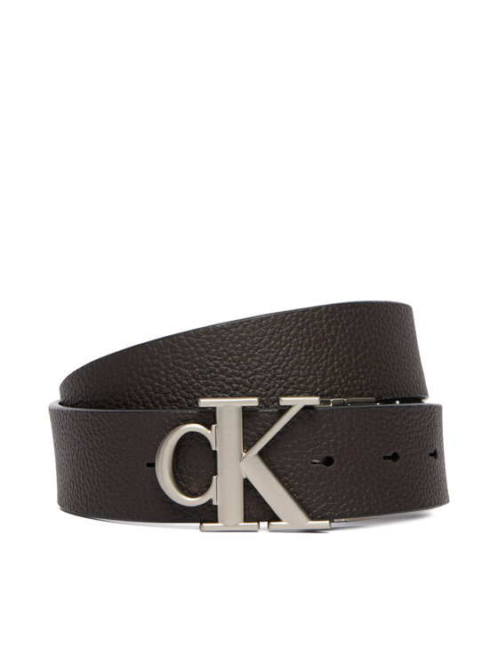 Calvin Klein Calvin Klein Opasok Ck Buckle Tumbled 35Mm Adj/Rev LV04D7049G Čierna