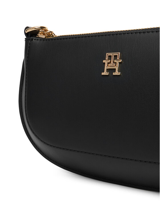 Tommy Hilfiger Tommy Hilfiger Дамска чанта Th Glam Mini Chain Crossover AW0AW18142 Черен