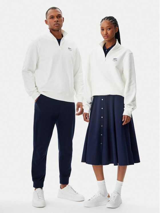 Lacoste Lacoste Mikina Unisex SH2735 Bílá Regular Fit