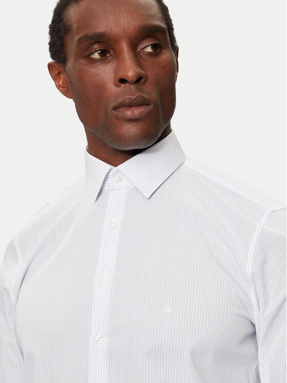 Calvin Klein Calvin Klein Πουκάμισο K10K113537 Λευκό Slim Fit