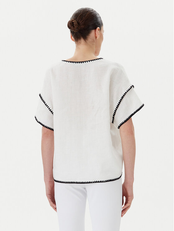 ICONA ICONA Majica RP5LE004 Bijela Relaxed Fit
