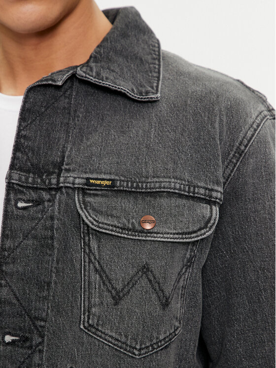 Wrangler Wrangler Kurtka jeansowa 112350179 Szary Regular Fit