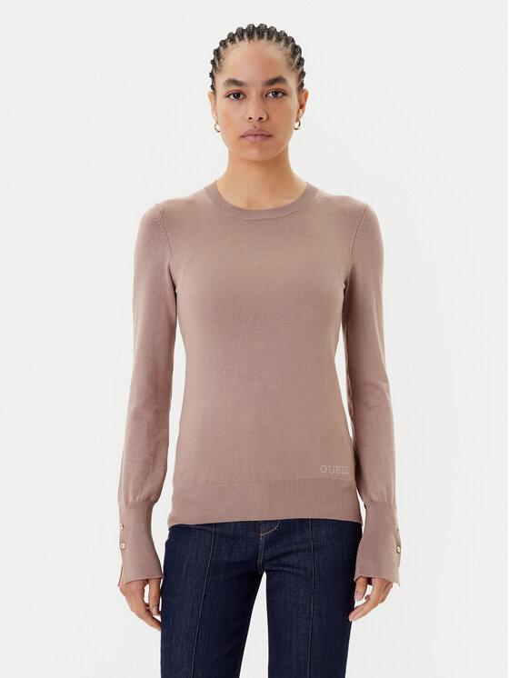Guess Sweter W2YR30 Z2V62 Brązowy Regular Fit
