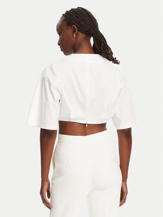 Elisabetta Franchi Elisabetta Franchi Blúzka CA12452E2 100 Biela Regular Fit