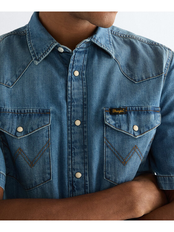 Wrangler Wrangler Koszula 112378394 Niebieski Regular Fit