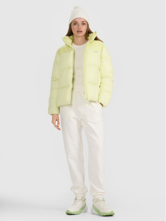 4F 4F Kurtka puchowa MULTI ACTIVE Zielony jasny Regular Fit