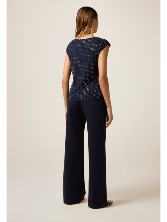 Oltre Oltre T-shirt G405J004199N034 Blu Slim Fit