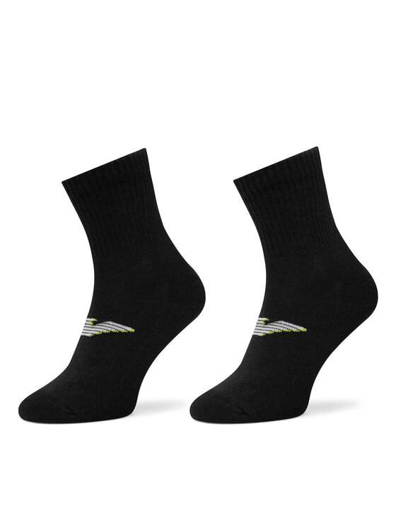 Set de 2 perechi de șosete medii pentru bărbați Emporio Armani EM000540 AF12299 MC005 Negru
