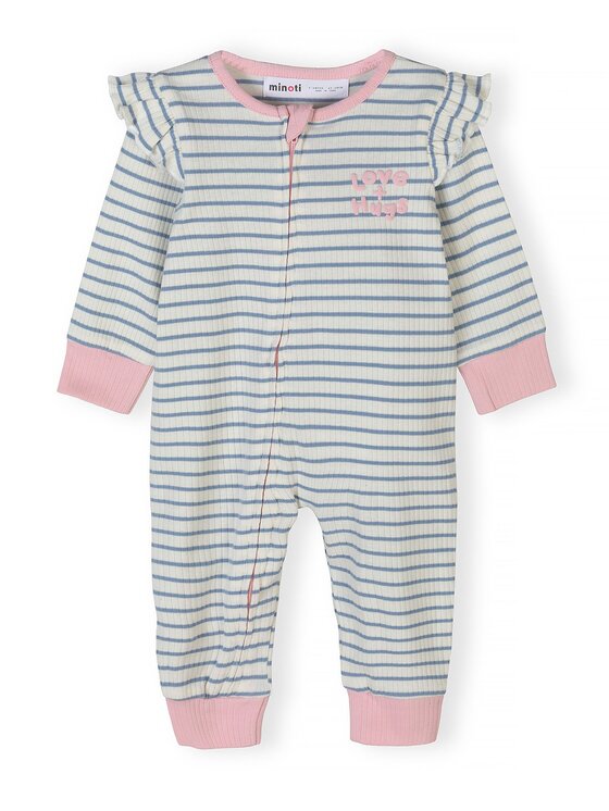 minoti minoti Komplet pajacy 28BABYRIB3 Różowy Regular Fit
