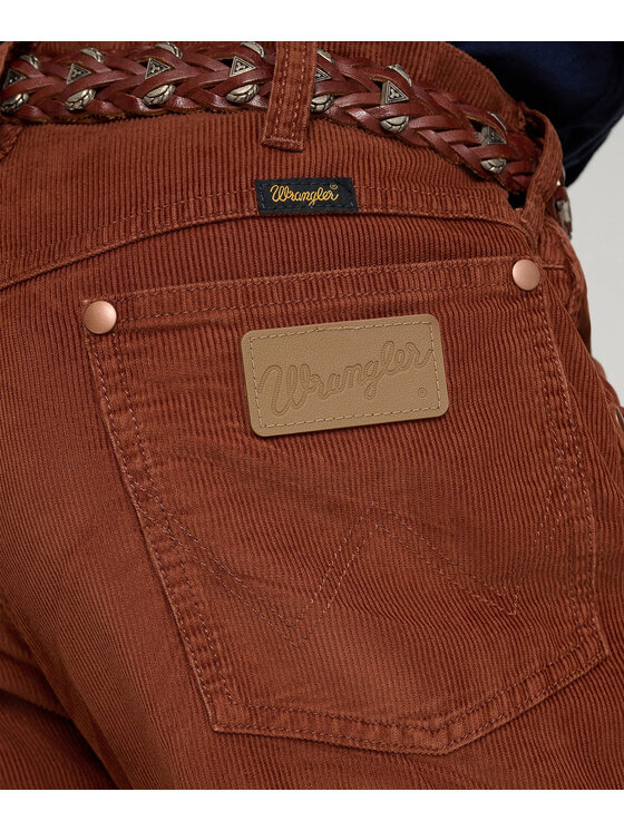 Wrangler Wrangler Spodnie materiałowe 112378541 Brązowy Straight Leg