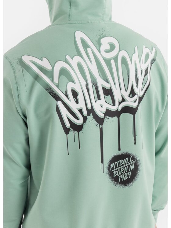 PITBULL PITBULL Bluza GRAFFITI Zielony Regular Fit