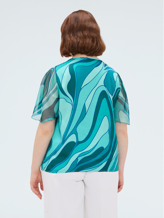 Fiorella Rubino Fiorella Rubino Blusa 2120T002506N0S5 Verde A-Line Fit