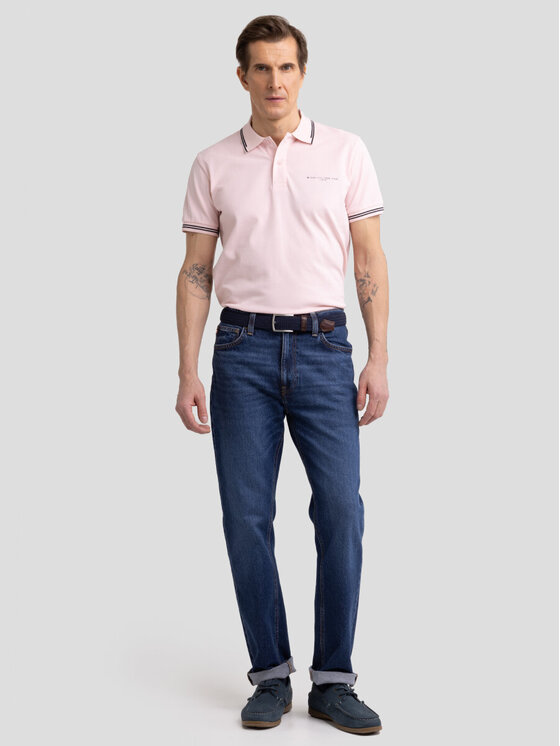 BIG STAR BIG STAR Polo WLADYM_600_150 Różowy Basic Fit