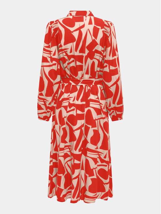 ONLY ONLY Φόρεμα πουκάμισο Halia 15315986 Κόκκινο Regular Fit