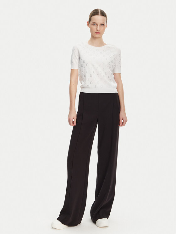 Guess Guess Pulover W5GR05 Z3D60 Alb Regular Fit