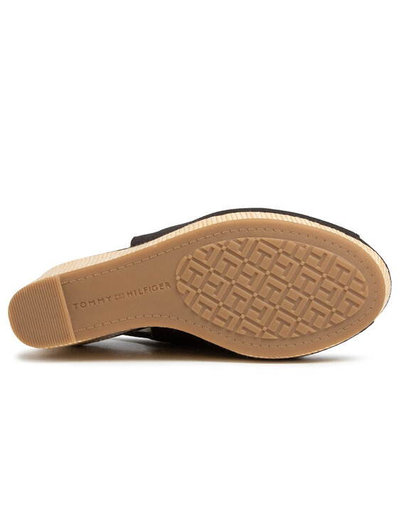 Tommy Hilfiger Tommy Hilfiger Espadrilky Iconic Elena Sling Back Wedge FW0FW04789 Černá