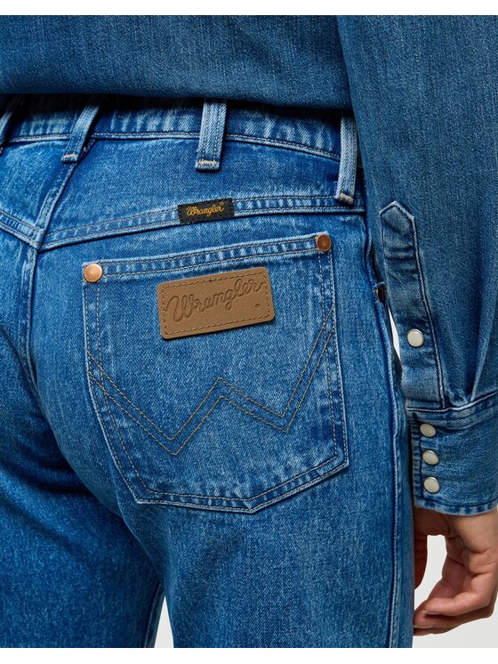 Wrangler Wrangler Jeansy Low Rise Cowboy Niebieski Straight Leg