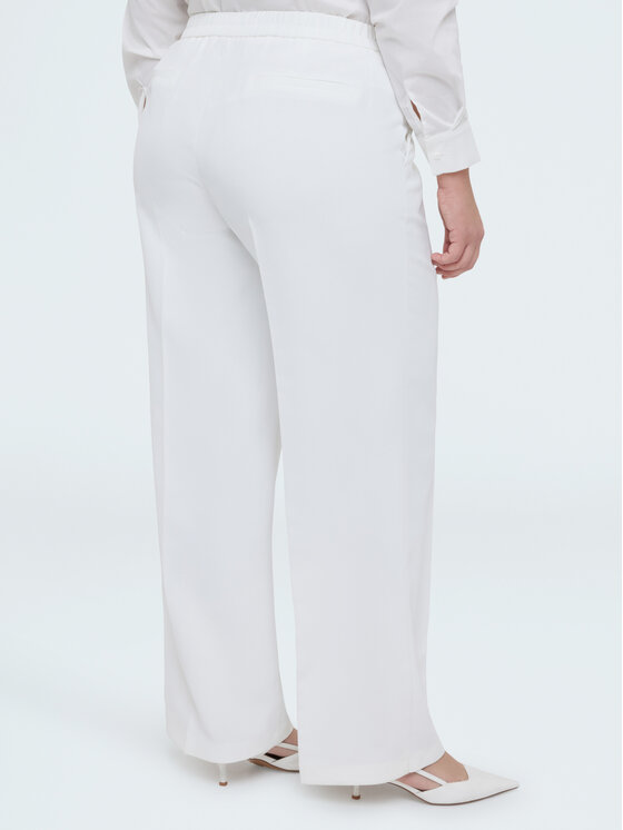 Fiorella Rubino Fiorella Rubino Spodnie materiałowe P030T005254N011 Biały Regular Fit