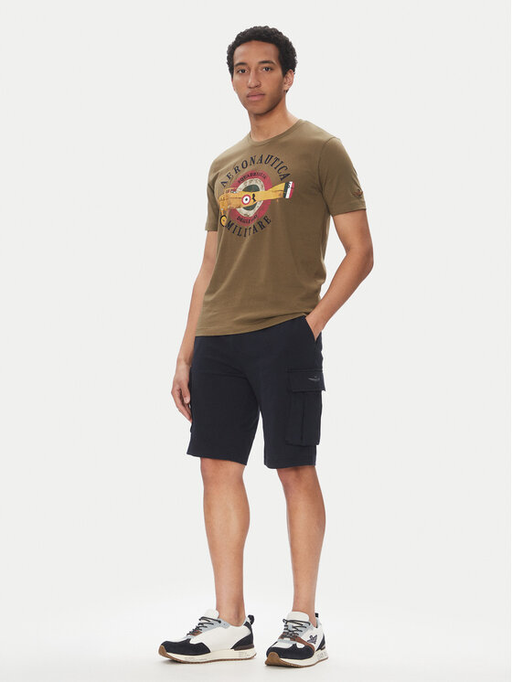 Aeronautica Militare Aeronautica Militare Športové kraťasy 251BF025F459 Tmavomodrá Regular Fit
