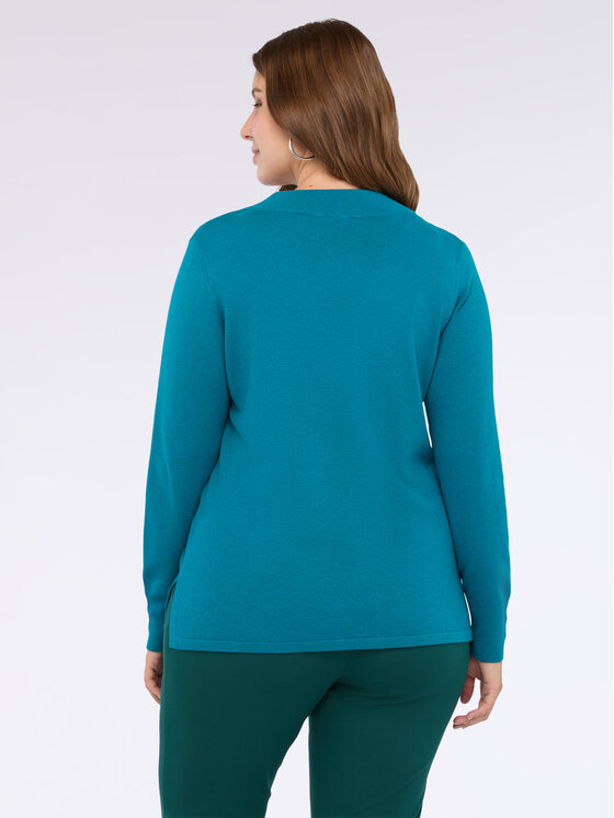 Fiorella Rubino Fiorella Rubino Sweter M629L008003N035 Turkusowy Regular Fit