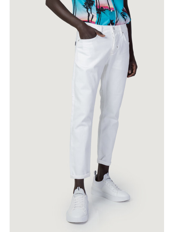 Jeansy, rozmiar W38, Białe, ARGON SLIM ANKLE LEN