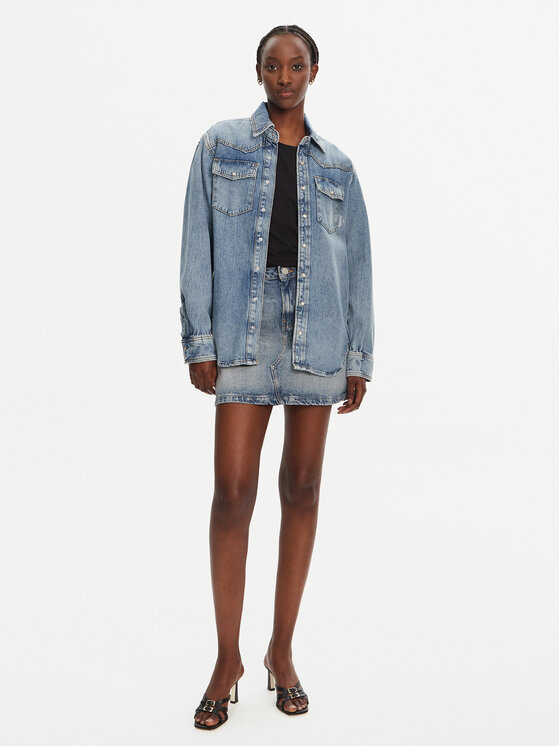 Liu Jo Liu Jo Jeans srajca UA5203 D4306 Modra Relaxed Fit