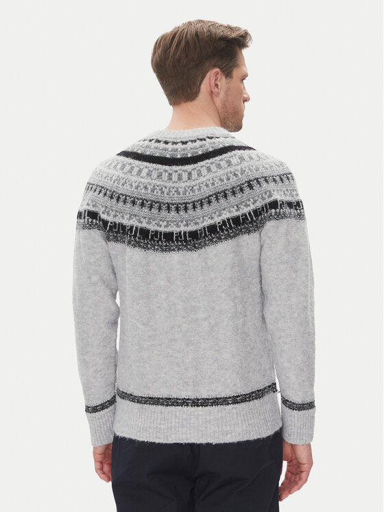 Pepe Jeans Pepe Jeans Пуловер Fairisle PM702504 Сив Regular Fit