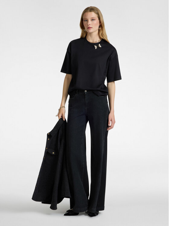 Elena Mirò Elena Mirò T-shirt G250Z000467N033 Nero Regular Fit